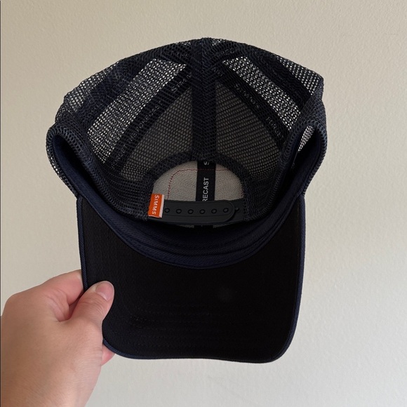 Simms Blue Red Logo Fishing Snapback Net Hat Cap - Picture 2 of 5